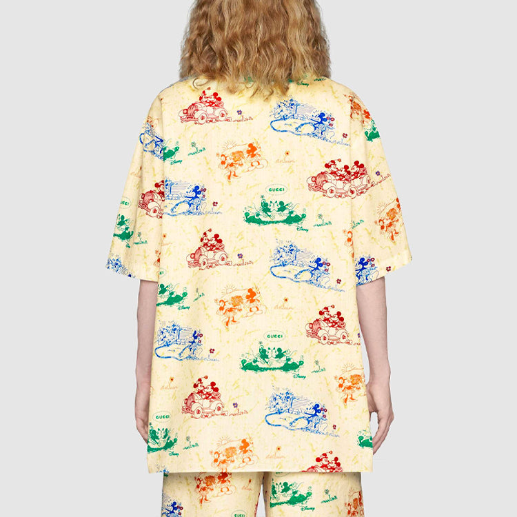 Gucci x Disney Oversized Bowling Shirt For Men White 601604-ZADGQ-9701