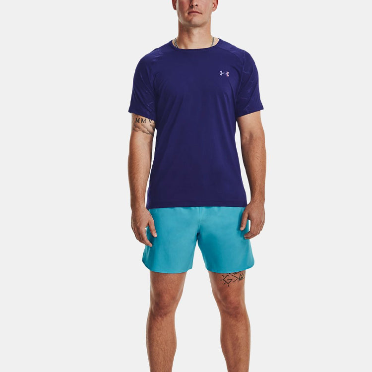 Under Armour Rush Emboss Short Sleeve T-Shirt 'Blue' 1376790-468