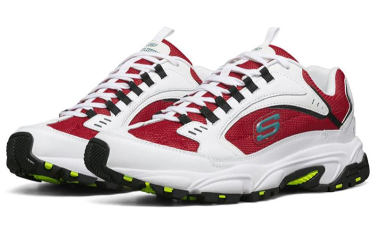 Skechers Stamina Running Shoes White/Black/Red 237068-WRBK