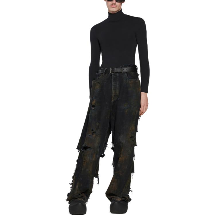 Balenciaga Super Destroyed Baggy Pants 'Black' 745248TBP471363