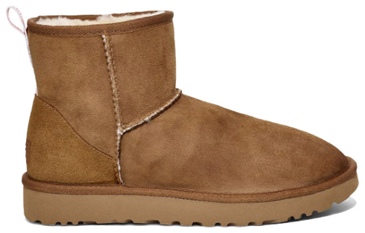 (WMNS) UGG Classic Mini II Graphic Logo Fleece Lined Brown 1110083-CNCRL
