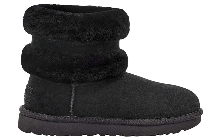 (WMNS) UGG Fluff Mini Belted 'Black' 9405841-BLK