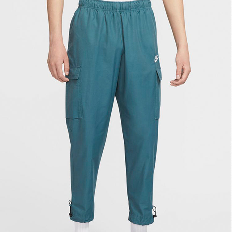 Nike Sportswear Logo Small Label Embroidered Woven Cargo Long Pants Gray Green Graygreen CU4326-058