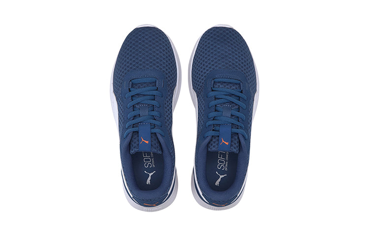 (GS) PUMA ST Activate Low Top Running Shoes White/Blue 369069-11