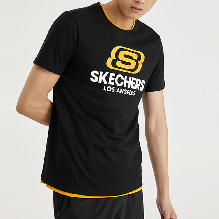 Men's Skechers Round Neck Short Sleeve Black L220M152-0018