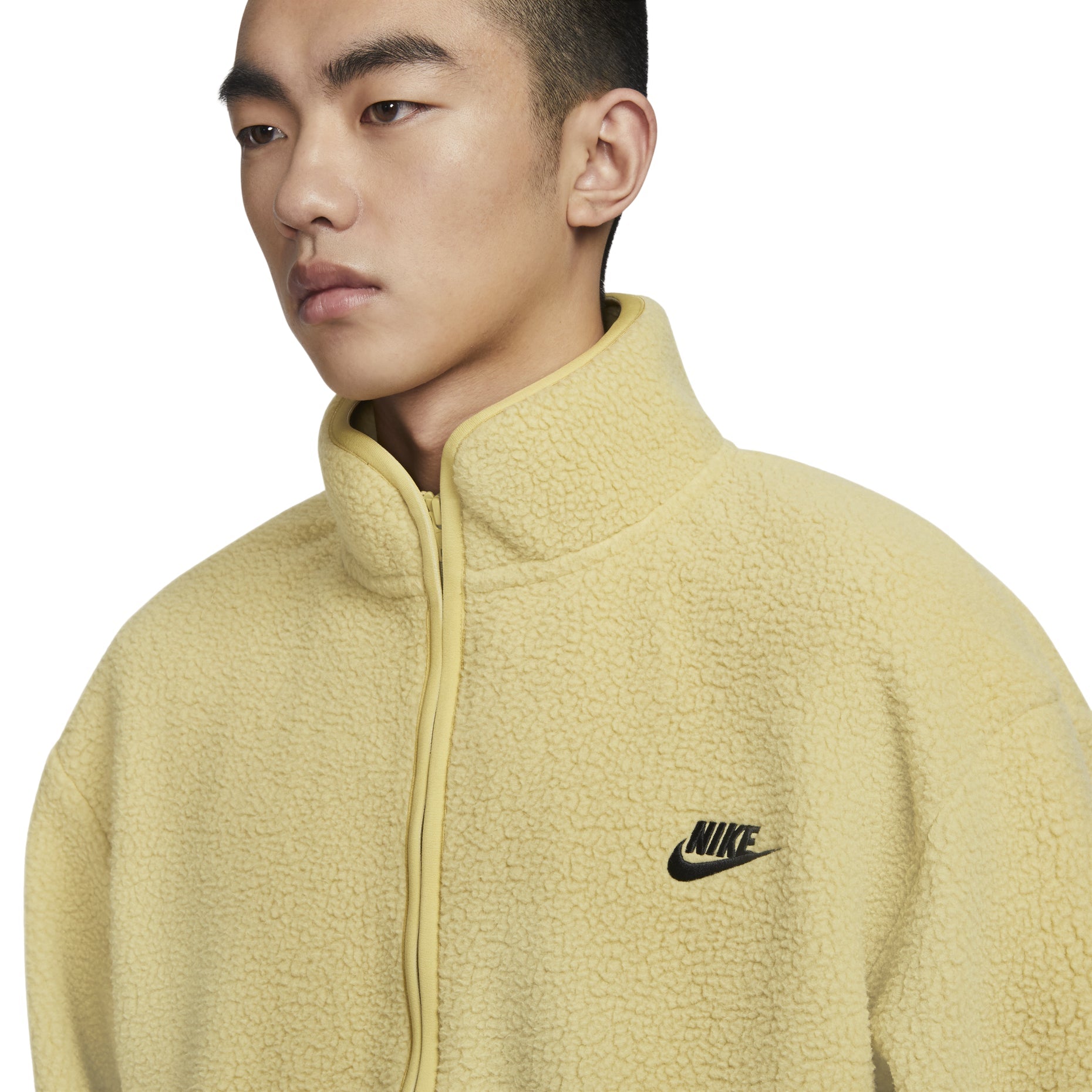 Nike Club Fleece+ Sherpa Winterized Jacket 'Buff Gold Black' FB8387-720