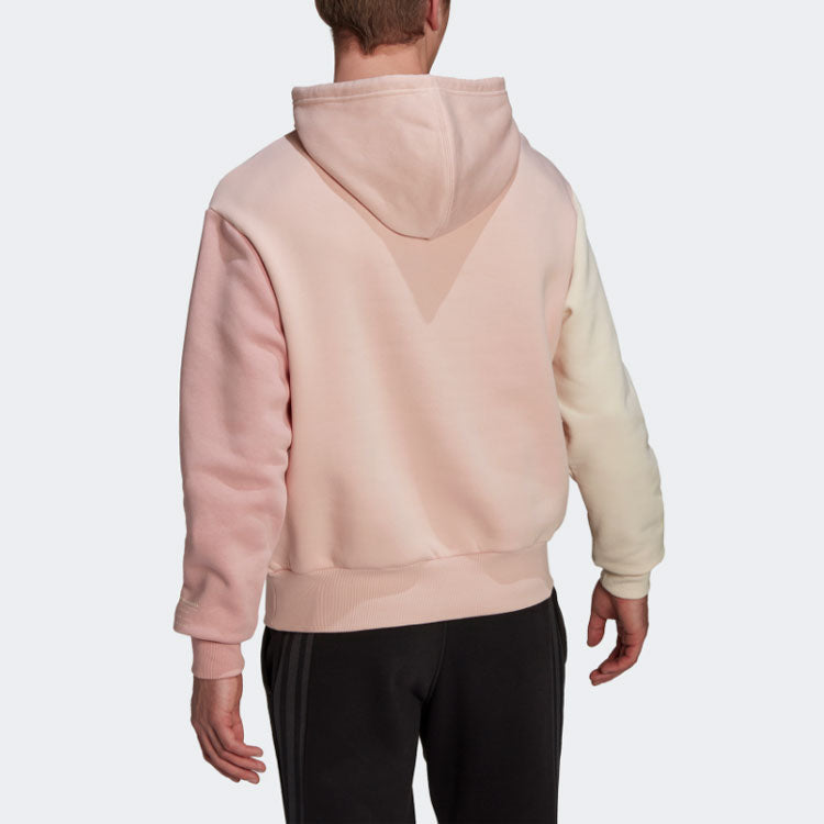 adidas Colorblock Splicing Loose Sports Couple Style White Pink HU0413