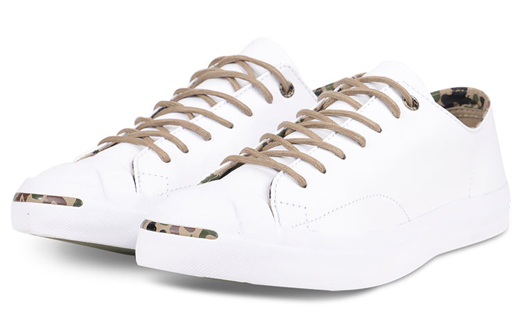 Converse Jack Purcell Wear-resistant Non-Slip Low Tops Casual Skateboarding Shoes Unisex White 160214C