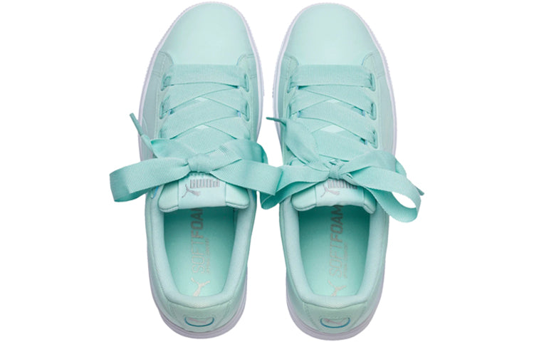 (WMNS) PUMA Vikky Stacked Ribbon Core 'White Green' 369112-03