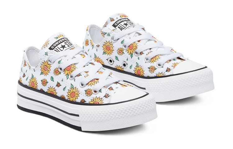 Converse Platform Chuck Taylor All Star Low Top -KIDS White/Yellow 670881C