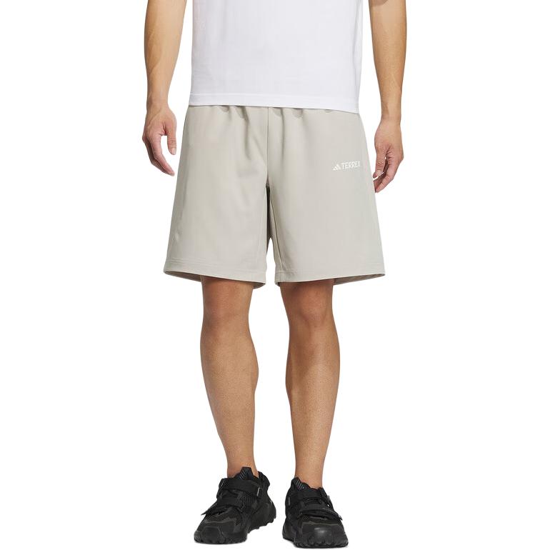 adidas Terrex AEROREADY Logo Shorts Asia Sizing 'Light Grey' IS0286