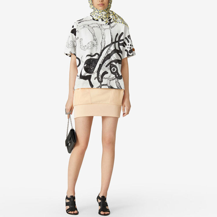 KENZO SS21 K-Tiger Large Short Sleeve White T-Shirt FB52TS6474SB-01B