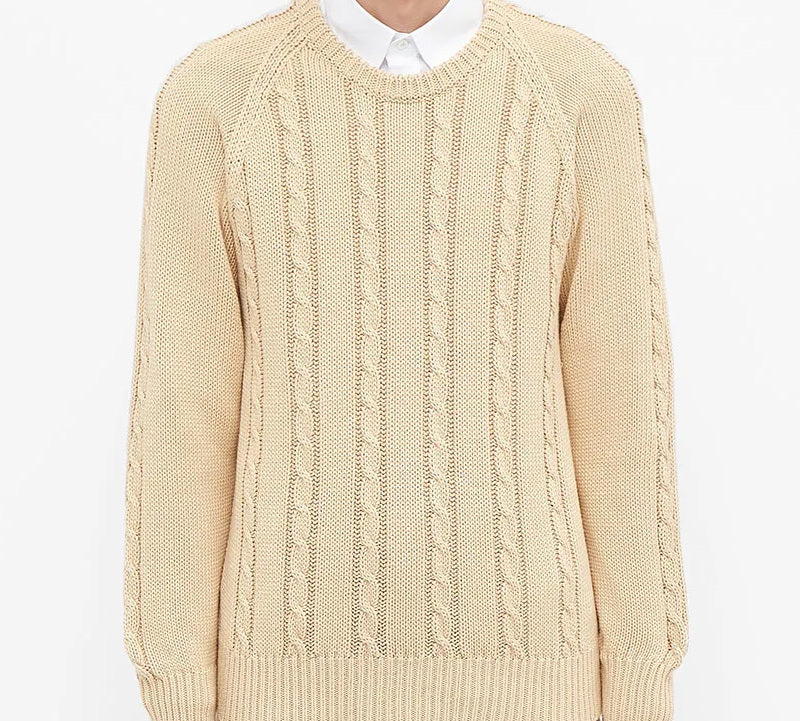 Gucci Retro Ribbed Knitted Sweater For Men Beige 614727-XKBA3-9166