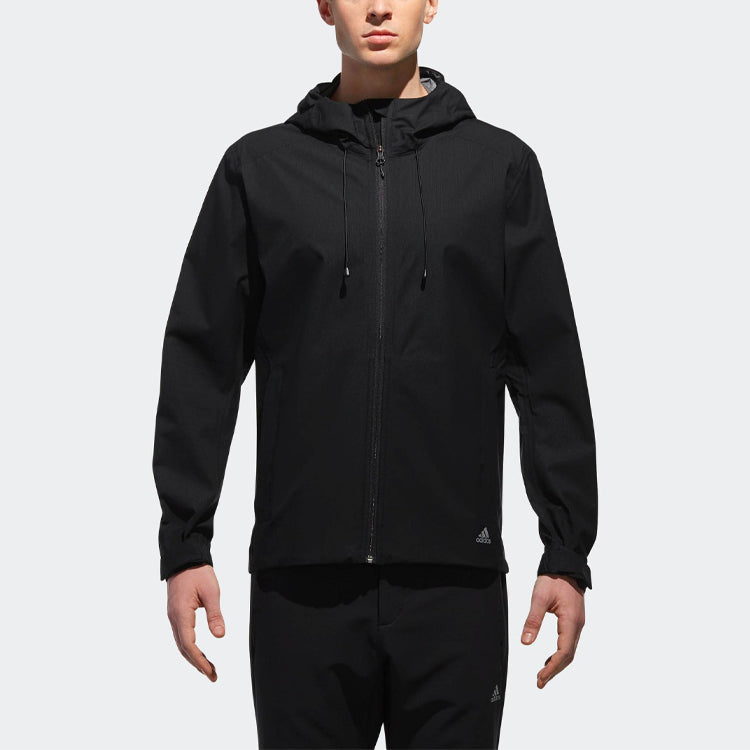 adidas Outdoor Sports waterproof hooded Interchange Jacket Black CV4862