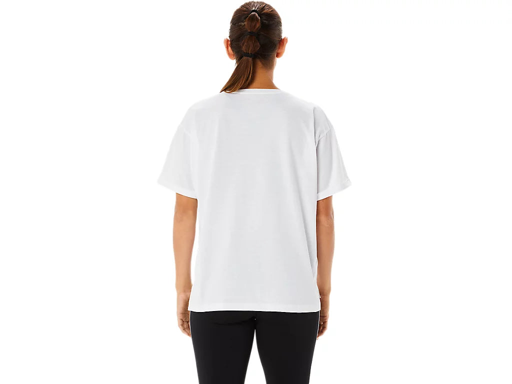 (WMNS) ASICS Training Core Relaxed Graphic T-Shirt 'White' 2032C717-100