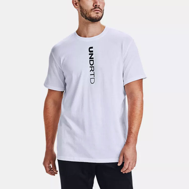 Men's Under Armour Alphabet Printing Short Sleeve White 1356998-100