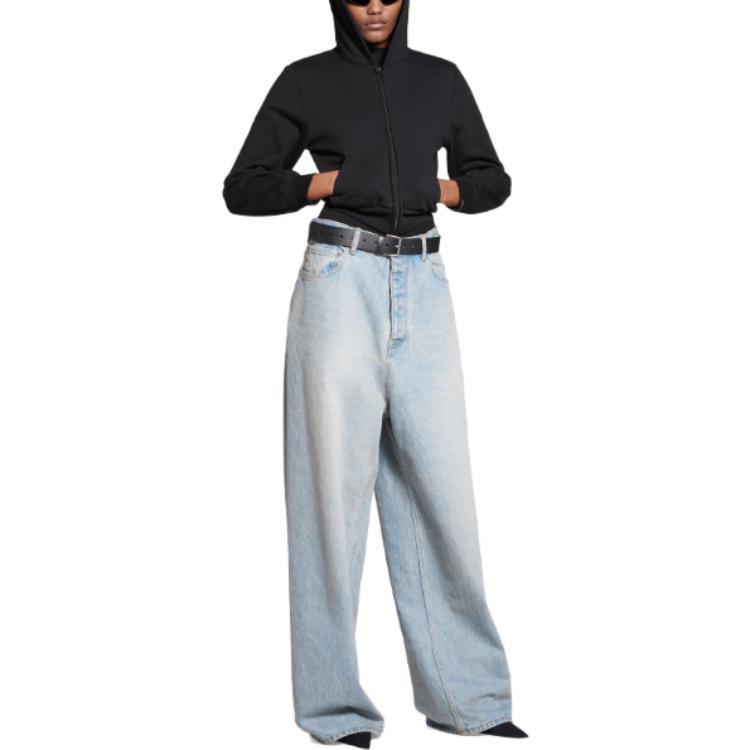 (WMNS) Balenciaga Baggy Jeans 'Light Blue' 773763TJW794076