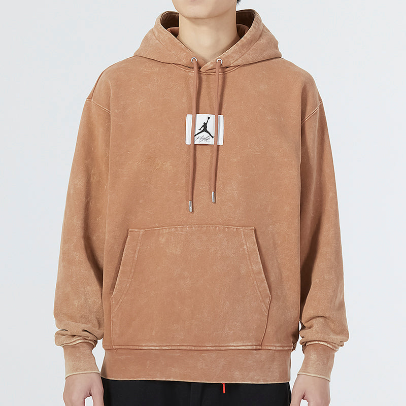 Air Jordan Tie Dye Label Athletic Loose Pullover Hoodie Men's Mineral Clay Yellow DR3088-215