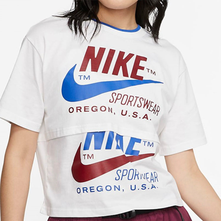 (WMNS) Nike Sportswear Icon Clash Logo Printing White DB3849-100