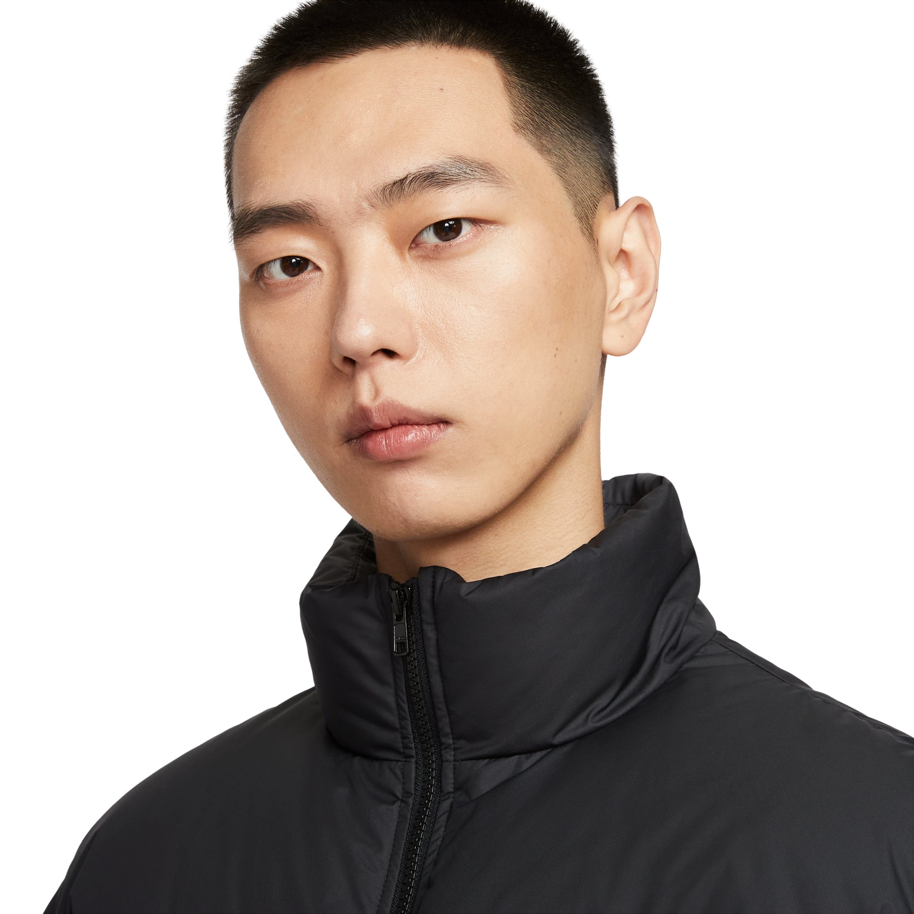 Nike Sportswear Club Therma-FIT Puffer Jacket Asia Sizing 'Black White' IB2976-010