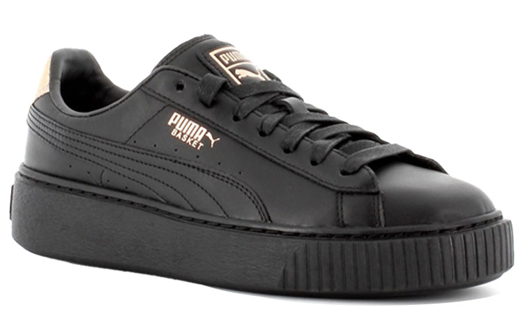 (WMNS) PUMA Basket Platform RG 'Black Gold' 368190-01