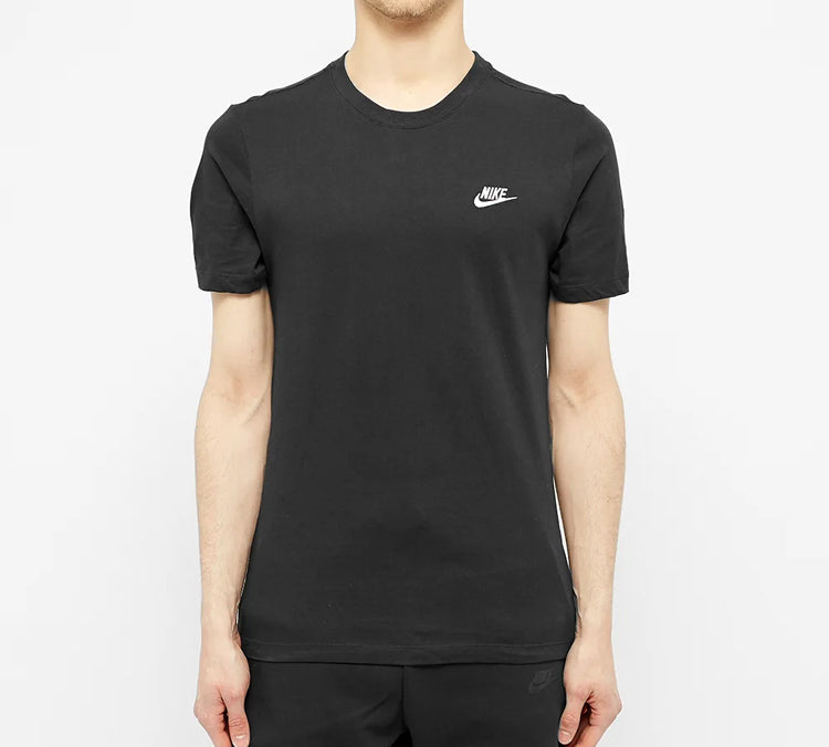Nike Embroidered Logo Round Neck Short Sleeve Black AR4997-013