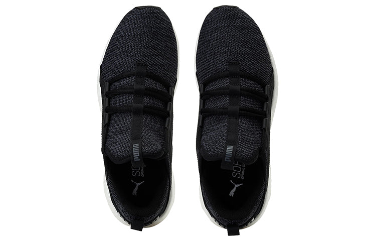 (WMNS) PUMA Mega Nrgy Knit Low Running Shoes Black/White 190373-01