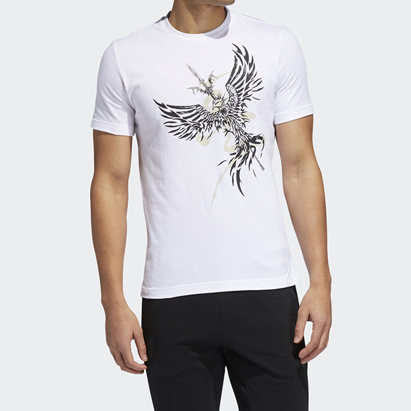 adidas Printed Crew Neck Short Sleeve Men's White FT2753