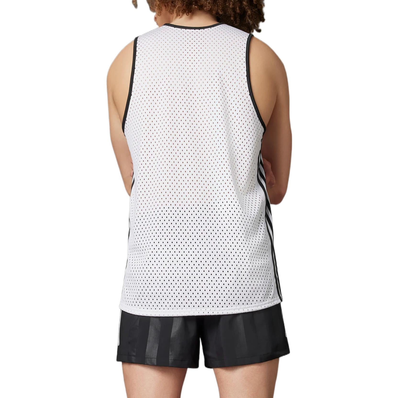 Men's adidas Logo Alphabet Printing Round Neck Sleeveless White Vest HD0957