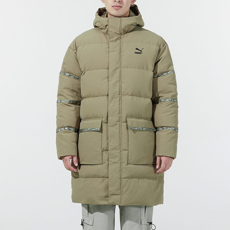 PUMA Classic Long Down Jacket 'Green' 846422-43