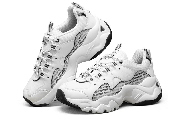 (WMNS) Skechers D Lites 3.0-Endless Chic Shoes Black/White 149255-WBK