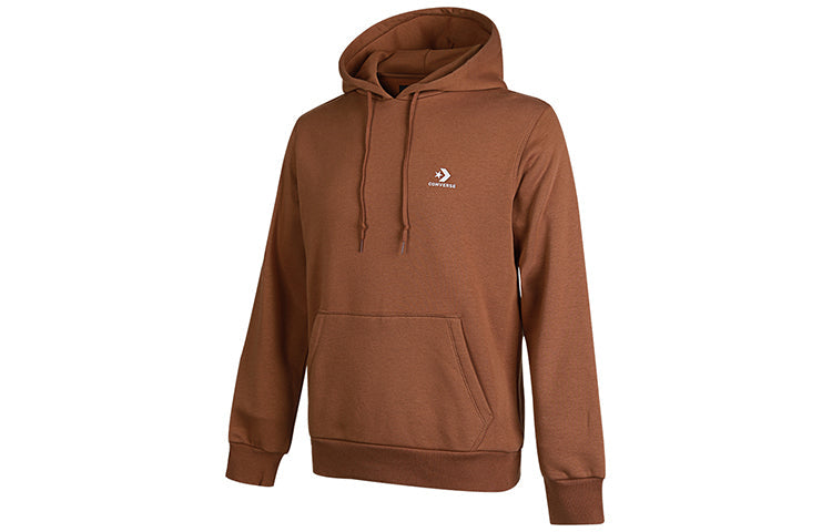 Converse Embroidered Star Chevron Pullover Hoodie Asia Sizing 'Brown' 10019923-A09