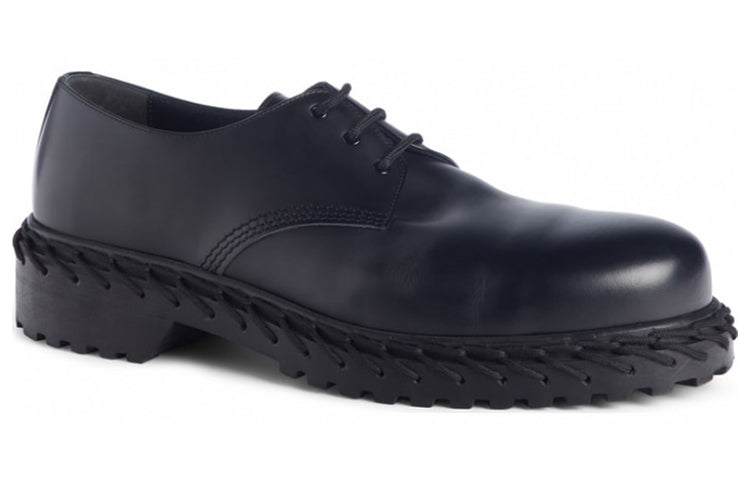 Balenciaga Laces Derbies Leather Shoes Black 530269WA6E01000