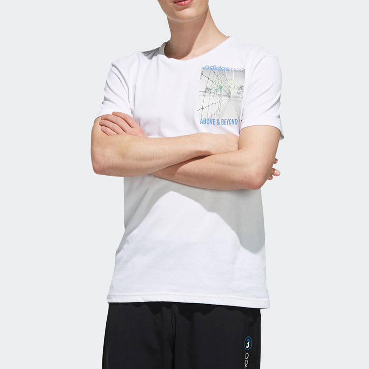adidas neo M Cs Su Tee Ss Round Neck Short Sleeve White EJ7080