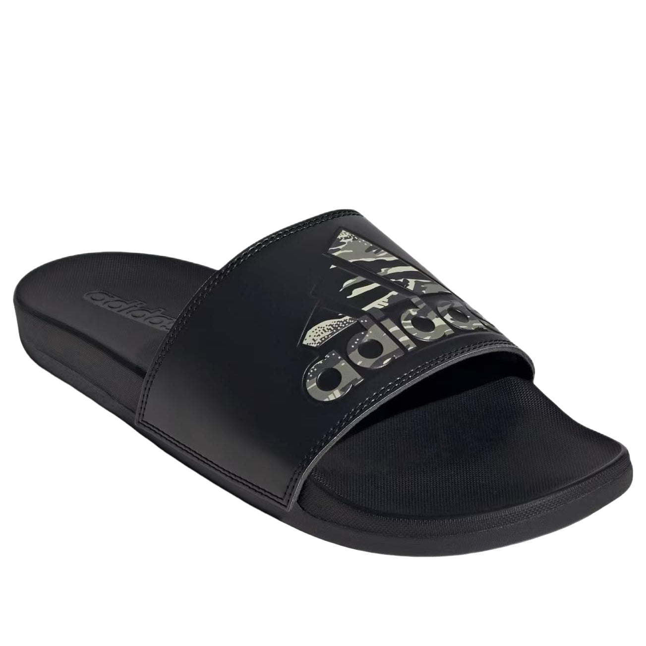 adidas Adilette Comfort Slides 'Core Black Silver Pebble Core Black' JP7083