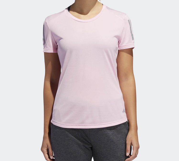 (WMNS) adidas Own The Run Tee Sports Short Sleeve Pink DQ2633