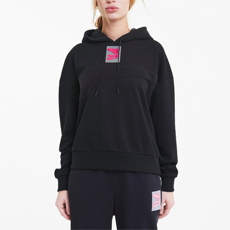 (WMNS) PUMA Casual Sports Long Sleeves Stay Warm Hoodie Black 599314-01