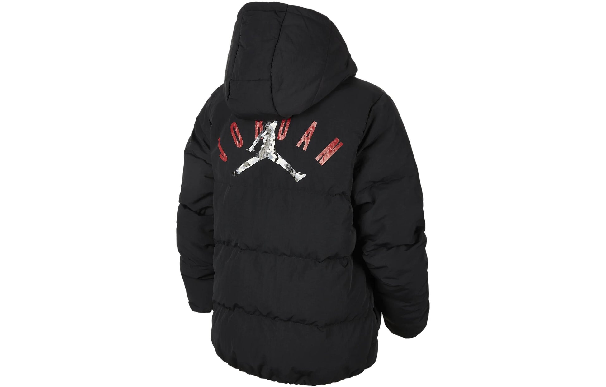 (GS) Air Jordan Air Puffer Jacket 'Black Red' FV2824-010