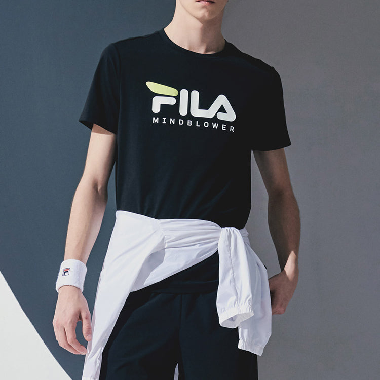 FILA Alphabet Printing Short Sleeve Black A11M022103F-BK