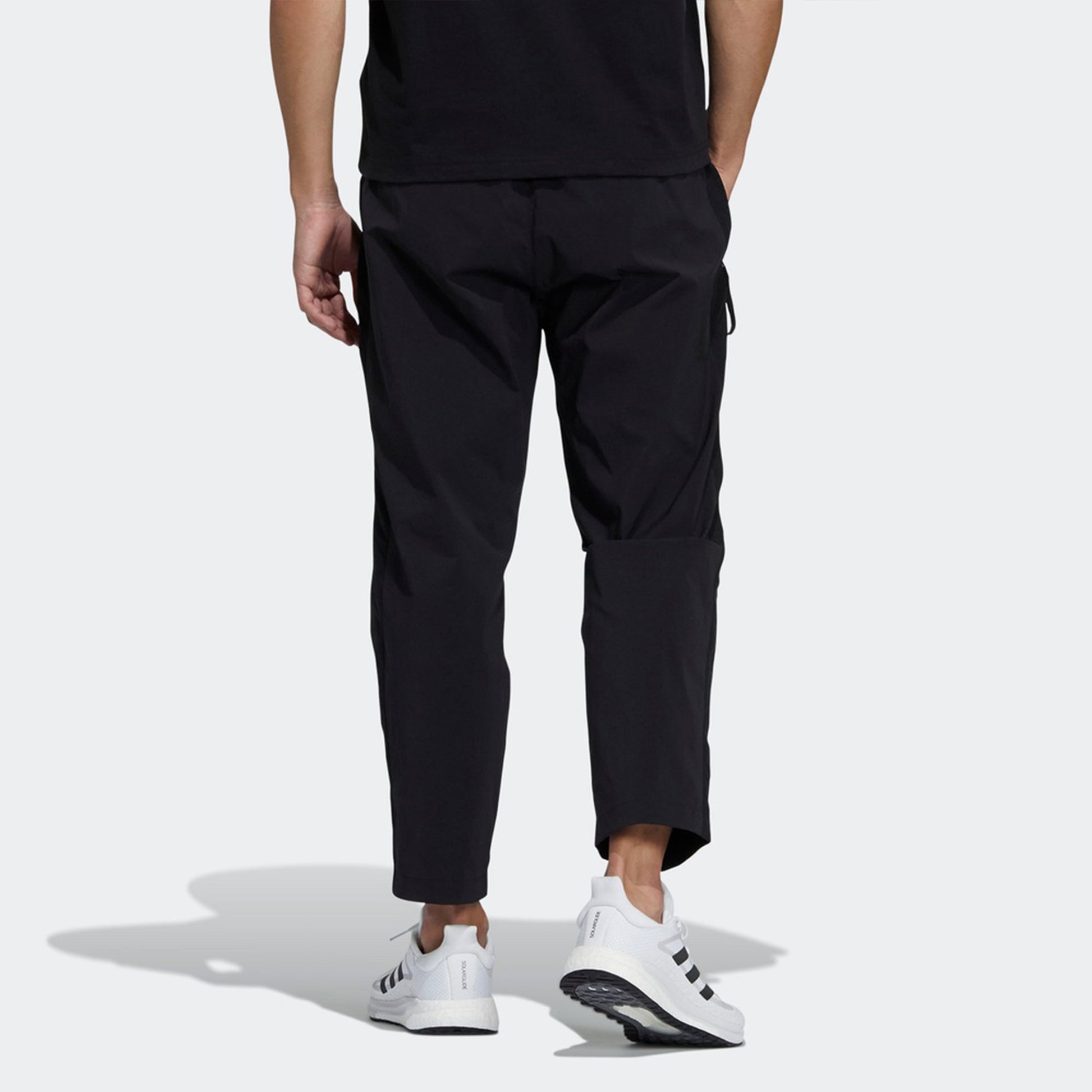 adidas Wj Pnt Wv Lt Series Woven Solid Color Casual Sports Pants Black GP0871