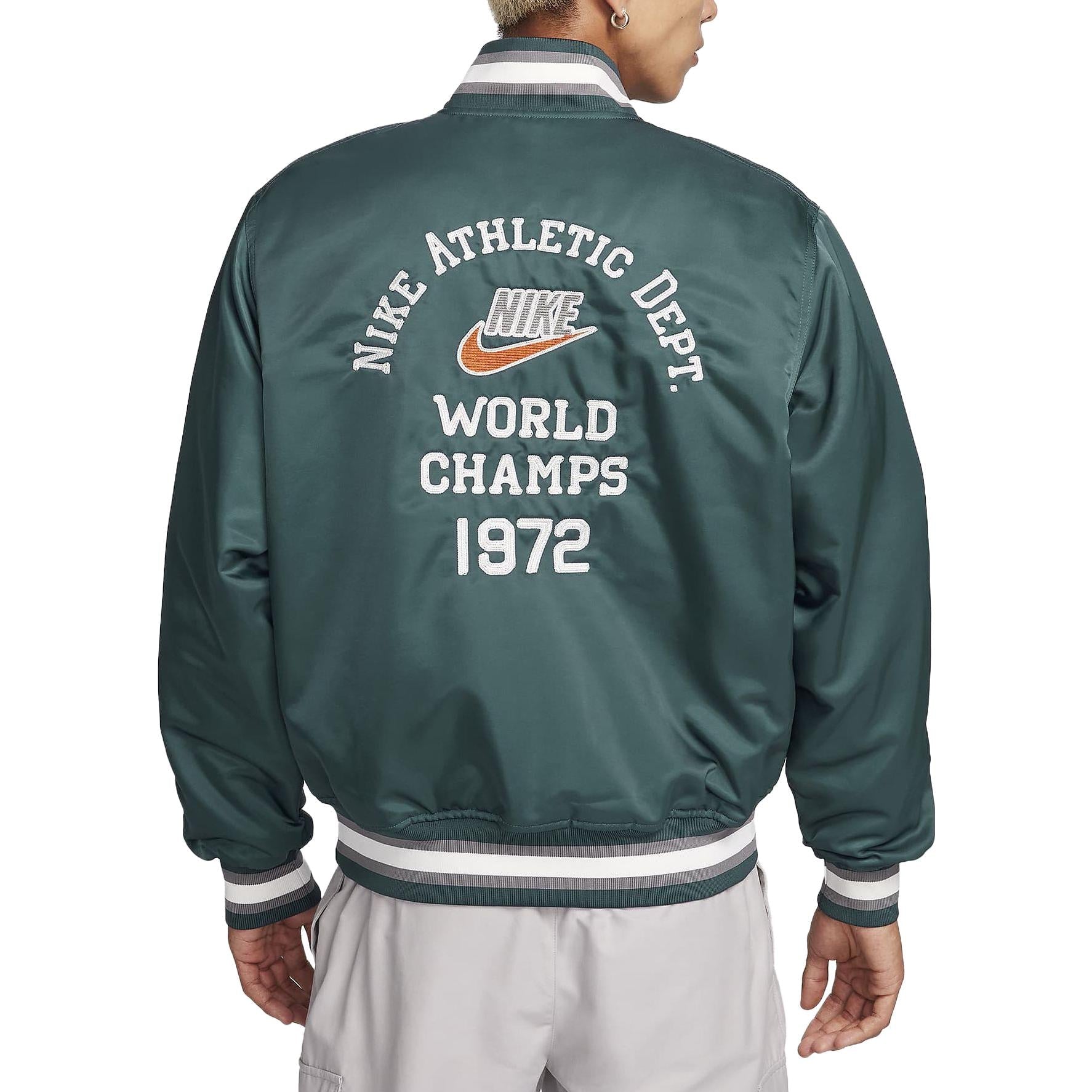 Nike Dugout Loose Satin Jacket 'Green' FQ7970-328