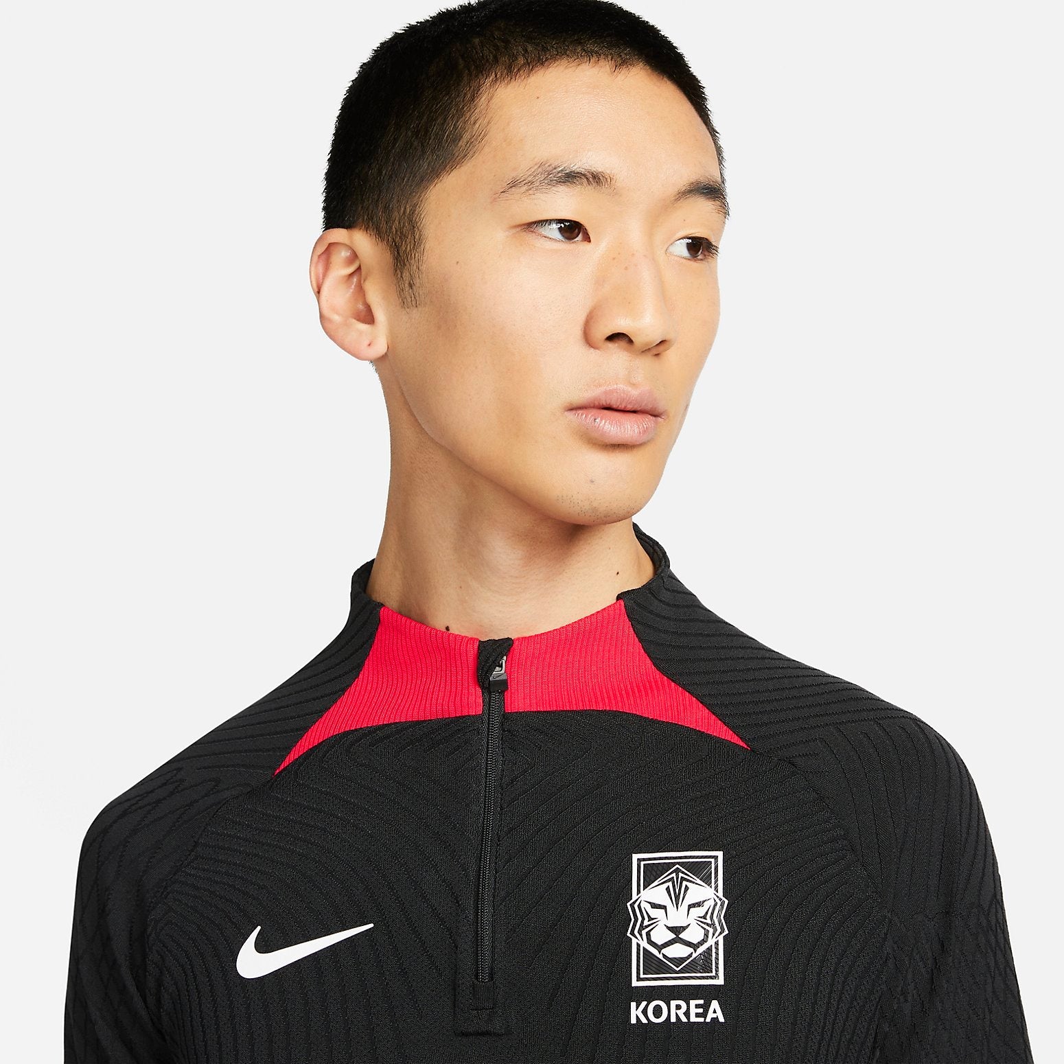 Nike Dri-FIT Korea Soccer Jersey 'Black Red' DN1197-010