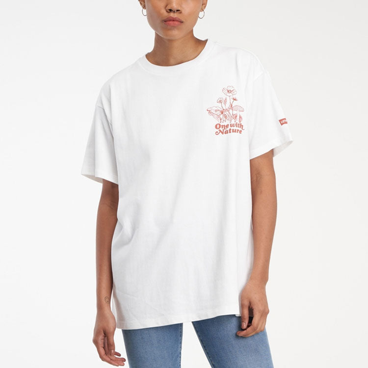 Levis SS21 Round Neck Pure Cotton Casual Short Sleeve White T-Shirt 17467-0014