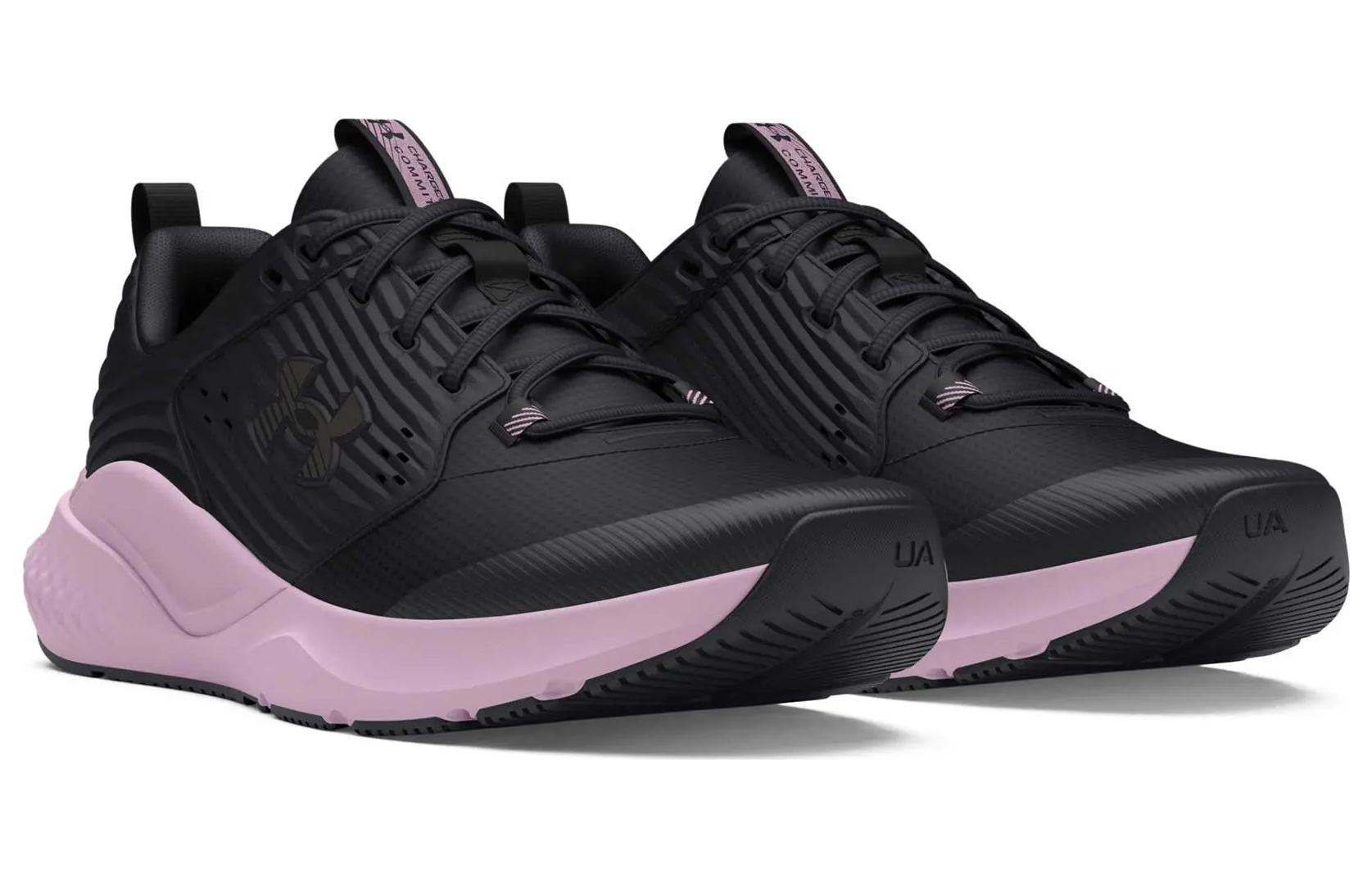 (WMNS) Under Armour Charged Commit 4 'Black Purple Ace' 3026728-003