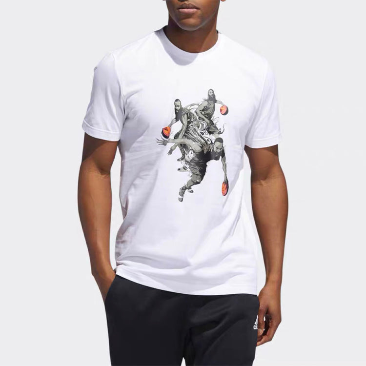 adidas Harden Mvmt Gu Printed TEE Men White DZ1872
