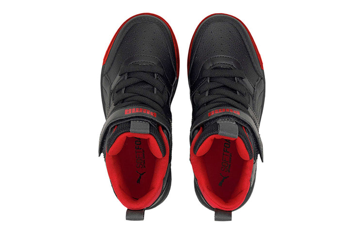 (PS) PUMA Backcourt Mid Ac Black/Red 374410-03