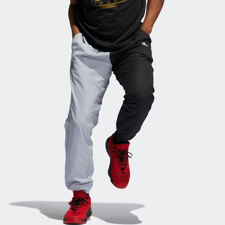 Men's adidas Colorblock Basketball Sports Pants/Trousers/Joggers Gray GL7097