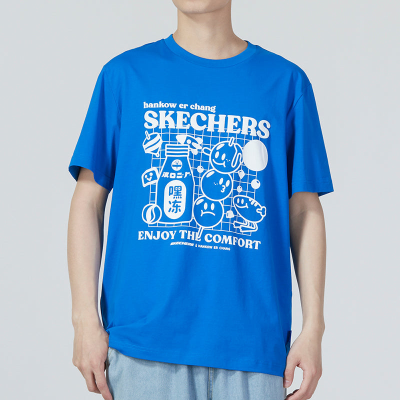 Skechers Graphic Tee 'Blue White' L223M019-000M