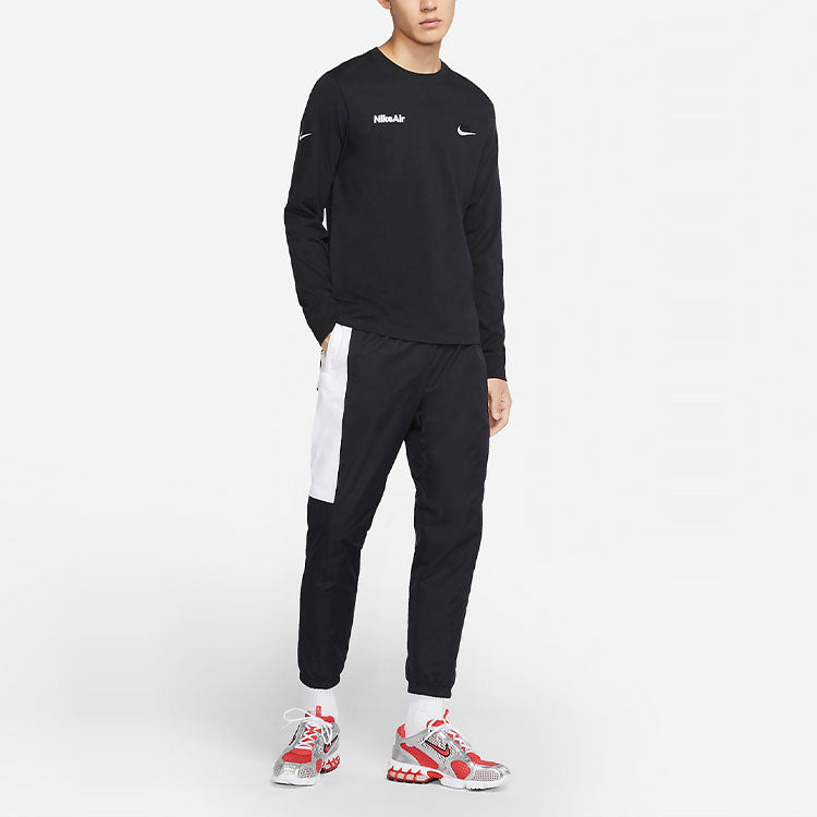 Nike Casual Sports Round Neck Logo Long Sleeves Black CU7629-010