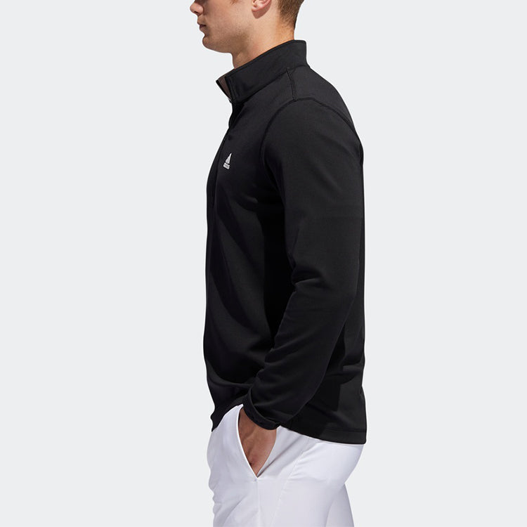 adidas Golf Sports Stand Collar Cardigan Black FR5519